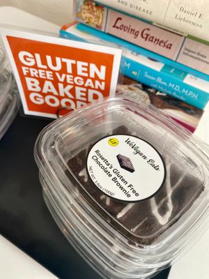 Gluten Free Vegan Brownies by We Vegan Eats. at Squeeze Juice Works in St Petersburg