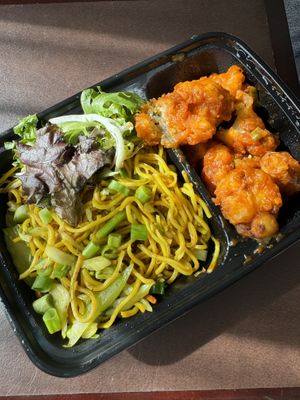 Gobi Manchurian with Chow Mein  at Curry Up Now in San Mateo