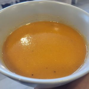 Carrot apple soup at Club O in Kowloon