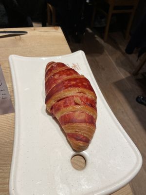 Hibiscus croissant  at Le Pain Quotidien in Brussels