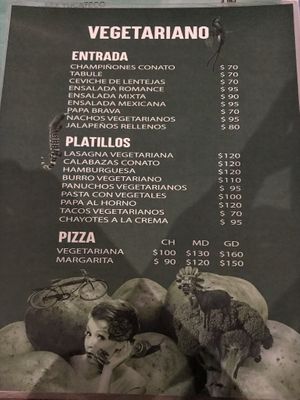 Vegetarian menu at Conato 1910 in Valladolid