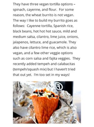 Helpful tip wheat tortilla is not vegan. at Freebirds World Burrito in Midland
