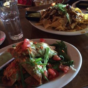 Jackfruit flautus and nachos at No Bones Beach Club in Seattle