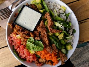 Mushroom Tempeh Cobb Salad at No Bones Beach Club in Seattle