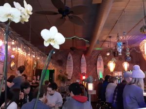 This is the majority of the seating in this photo! Its snug but sooo worth the wait if there is one. at No Bones Beach Club in Seattle