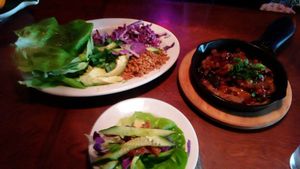 Sweet Pineapple & Soy Curl Sizzling Lettuce Wraps 10/10 at No Bones Beach Club in Seattle