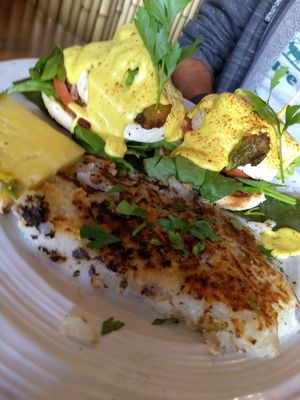 Avocado Benedict at No Bones Beach Club in Seattle