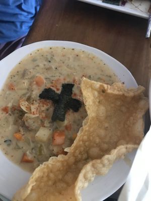Clam chowder  at No Bones Beach Club in Seattle