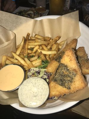 Fish n chips at No Bones Beach Club in Seattle