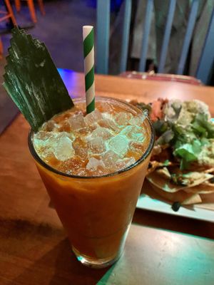 Thai iced tea at No Bones Beach Club in Seattle