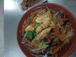 Vegetarian spare rib dish at Ming Long in Taitung