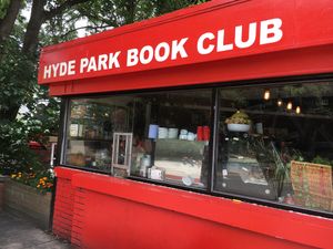 outside  at Hyde Park Book Club in Leeds