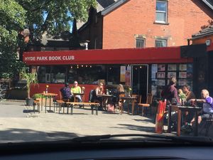 outside  at Hyde Park Book Club in Leeds