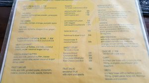 menu at Nomad Cafe in Hoi An