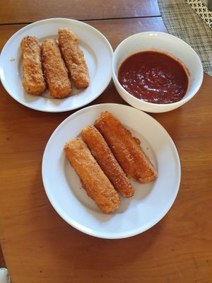 Vegan fried mozzarella  at The Butcher's Son in Berkeley