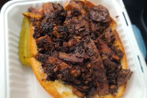 A1 steak & potatoes sandwich at The Butcher's Son in Berkeley