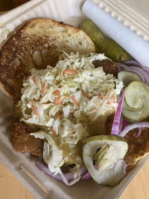 Mustard chicken sandwich at The Butcher's Son in Berkeley