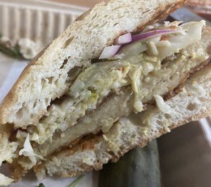 Mustard chicken sandwich at The Butcher's Son in Berkeley