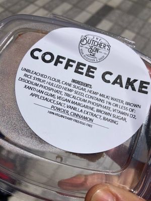 Coffee cake ingredients at The Butcher's Son in Berkeley