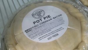 pot pie: broccoli cheddar bacon for sale, vegan at The Butcher's Son in Berkeley