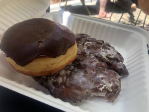 Boston cream and apple fritter  at The Butcher's Son in Berkeley