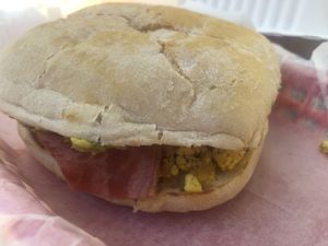 Breakfast sandwich  at The Butcher's Son in Berkeley