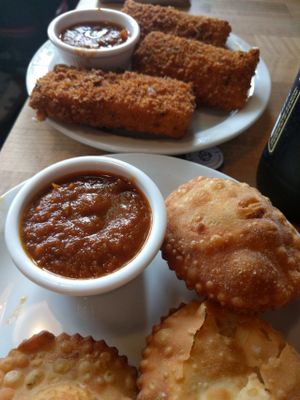 fried ravioli and mozzarella at The Butcher's Son in Berkeley