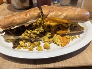 Steak and egg hoagie  at The Butcher's Son in Berkeley