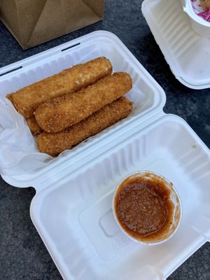 Giant Mozzarella Sticks 🤤   at The Butcher's Son in Berkeley