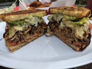 Jackfruit tu-no sandwich sub blue cheese at The Butcher's Son in Berkeley