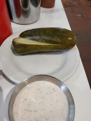 Pickle and ranch at The Butcher's Son in Berkeley