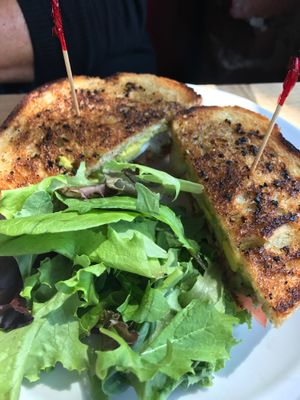 Grilled cheese with field greens salad at The Butcher's Son in Berkeley
