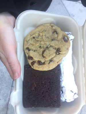 Cookie, cannoli, brownie at The Butcher's Son in Berkeley