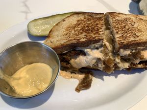 Rueben on sourdough and mozzarella   at The Butcher's Son in Berkeley