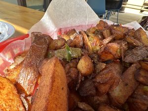Breakfast potatoes   at The Butcher's Son in Berkeley