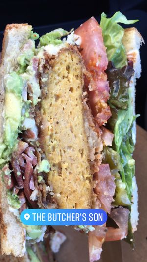 Introducing the “Killer B.L.A.T”. The name explains it all at The Butcher's Son in Berkeley