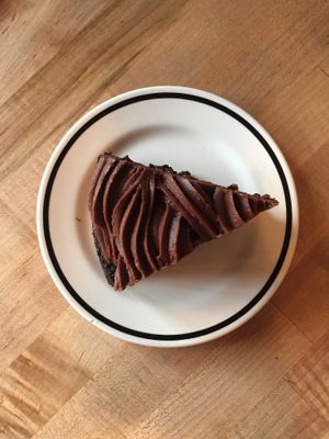 Slice of chocolate cake at The Butcher's Son in Berkeley