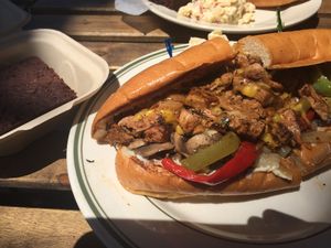 Sandwich and brownie at The Butcher's Son in Berkeley