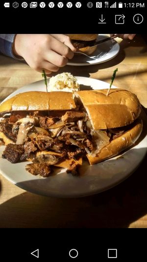 The vegan style mushroom steak sandwich. at The Butcher's Son in Berkeley