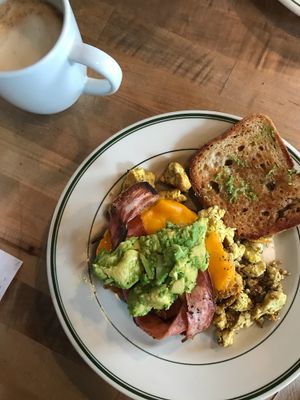 From the brunch menu: #thisismyaddiction (gf option) at The Butcher's Son in Berkeley