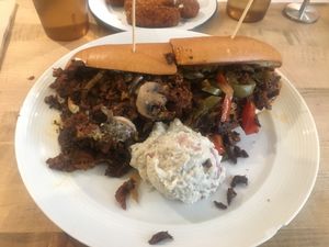 Steak and cheese  at The Butcher's Son in Berkeley