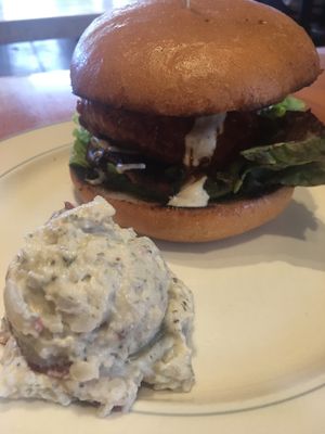 buffalo bacon ranch sandwich with potato salad  at The Butcher's Son in Berkeley