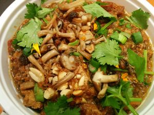 Spicyly delicious DanDan noodles from S+M Vegan Pop Up at The Butchers Son at The Butcher's Son in Berkeley