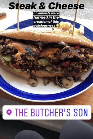 Philly cheesesteak  at The Butcher's Son in Berkeley