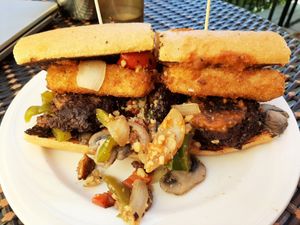 Fried Mozzarella and Meatball Sanwich at The Butcher's Son in Berkeley