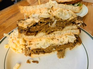 Reuben- seitan was good, should NOT have onions... at The Butcher's Son in Berkeley