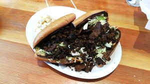 1. Steak Banh Mi USD13.50
Side dish: Bacon Macaroni Salad at The Butcher's Son in Berkeley