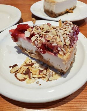 Raspberry cheesecake at The Butcher's Son in Berkeley