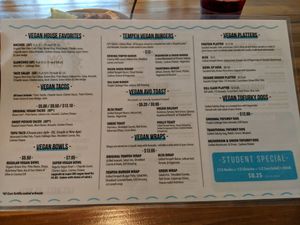 Menu side 2 March 14, 2019 at OM Foods in Chico