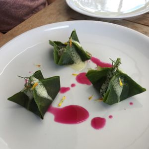 Kimchi dumplings  at Plant Food and Wine in Miami
